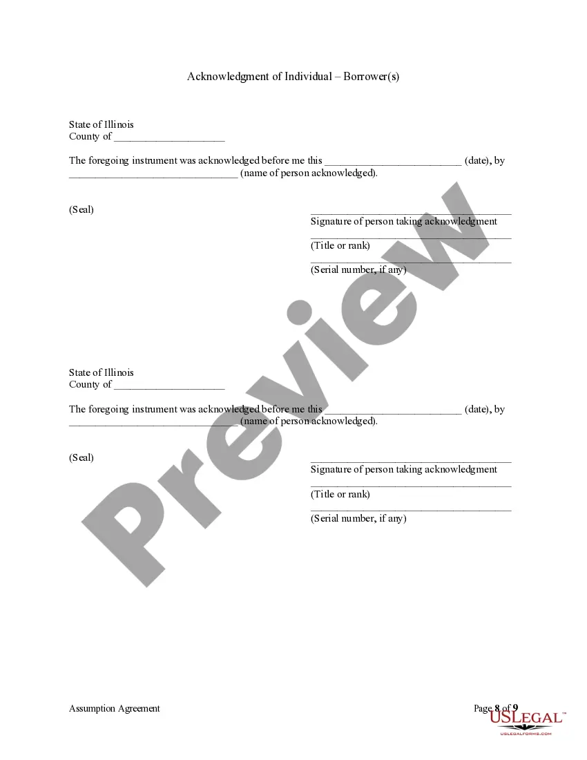 Preview Assumption Agreement of Mortgage and Release of Original Mortgagors
