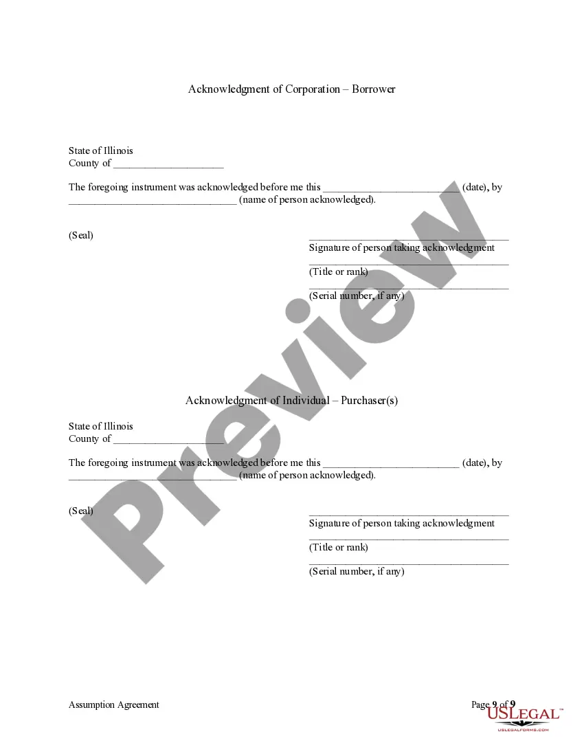 Preview Assumption Agreement of Mortgage and Release of Original Mortgagors