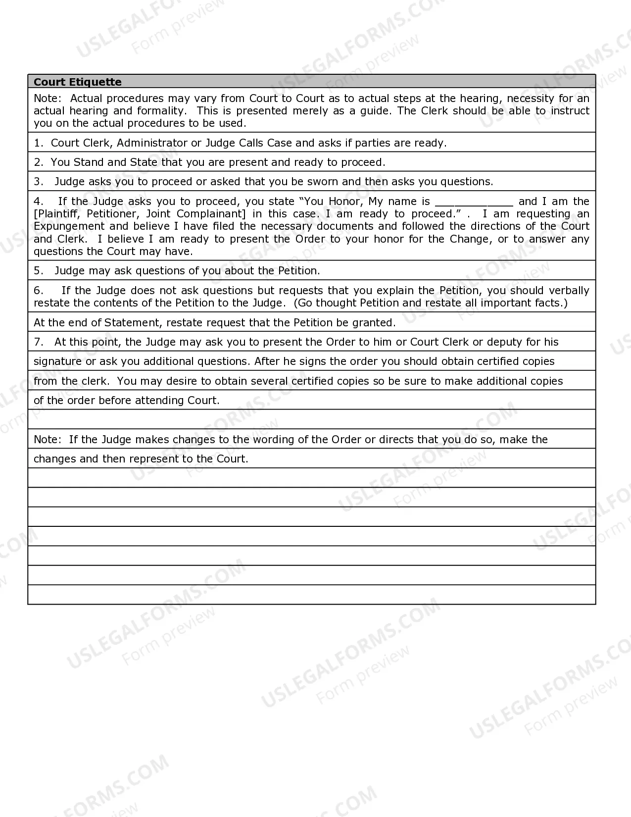 Preview Illinois Expungement Package