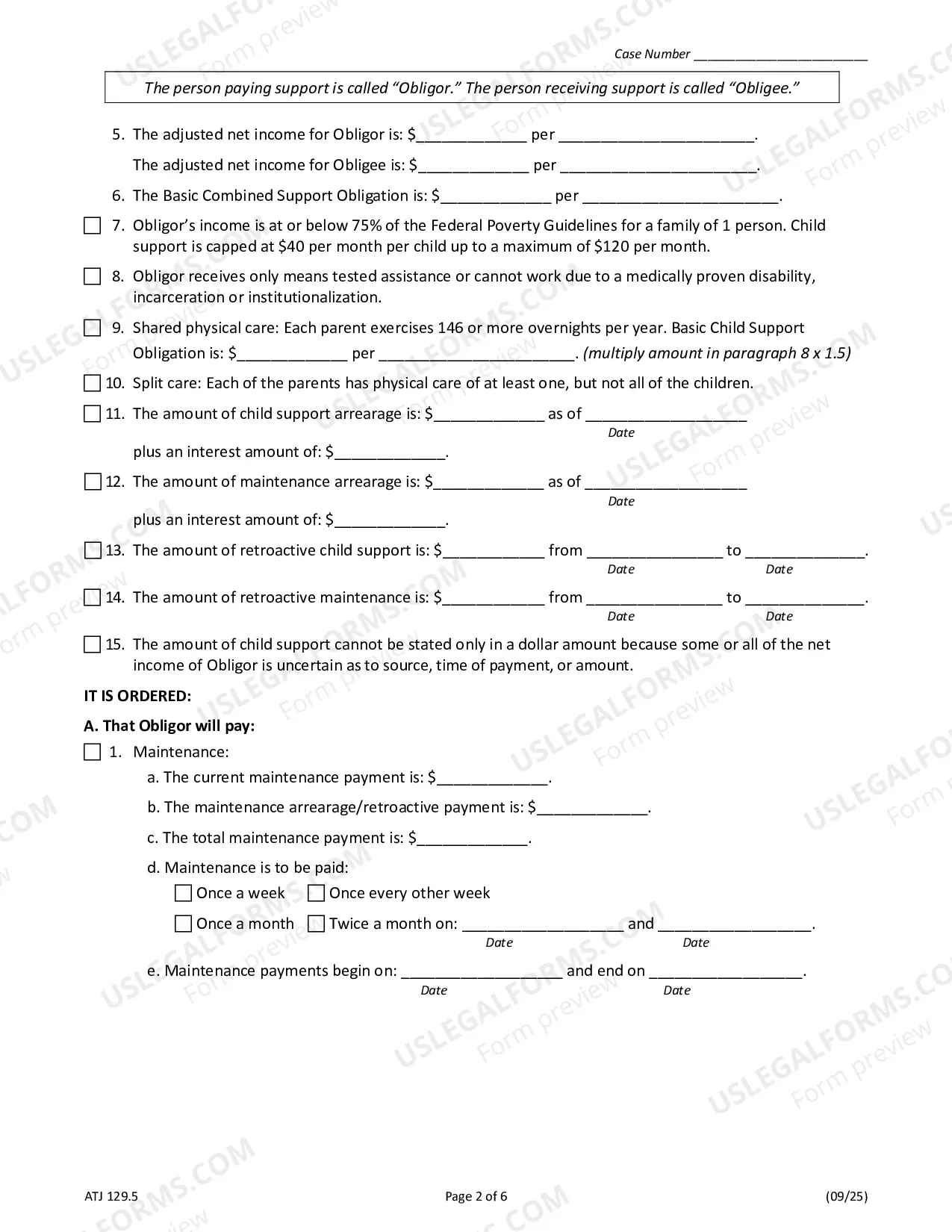 Preview Order For Support