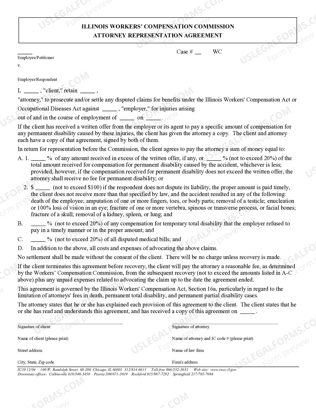 Legal Representation Agreement US Legal Forms