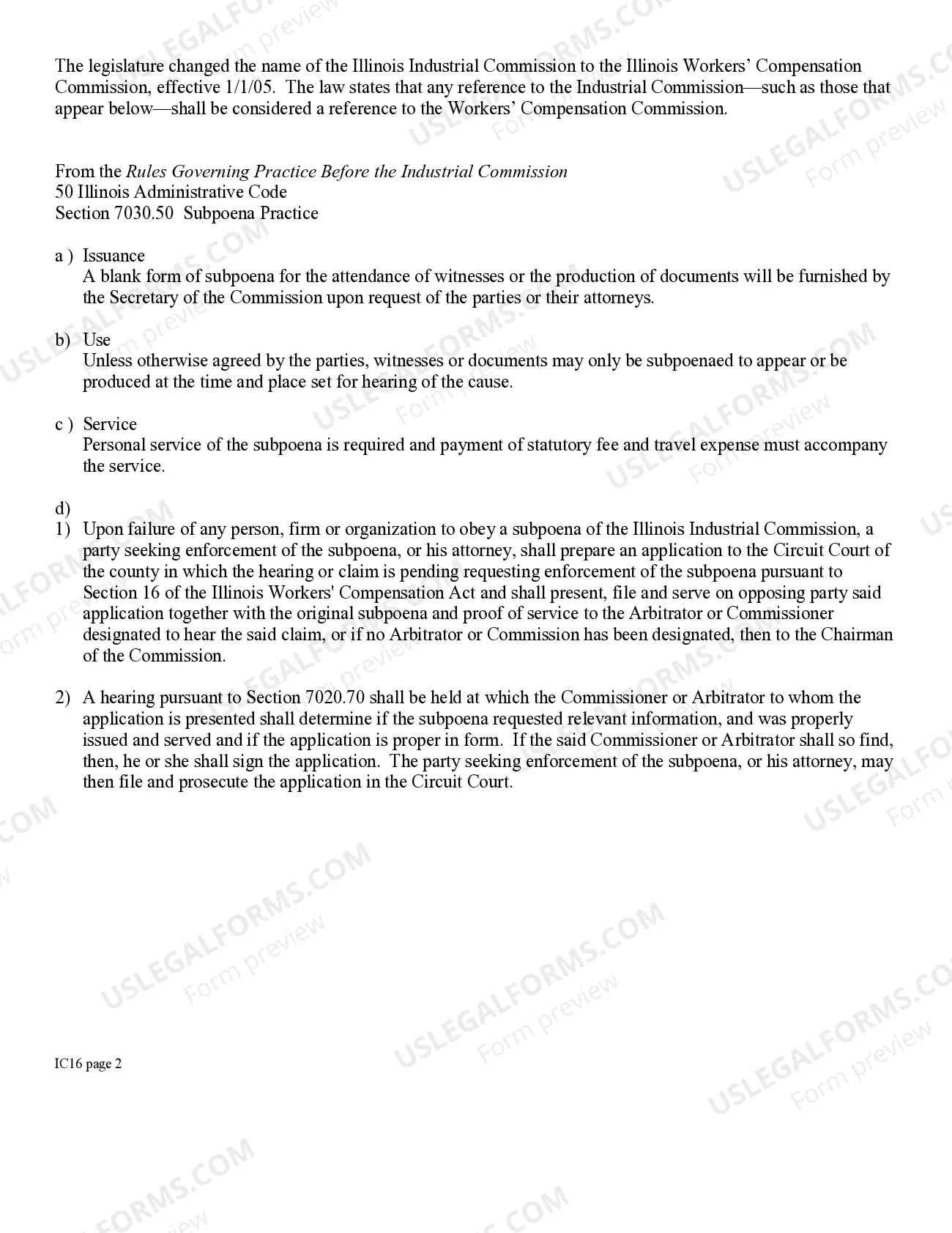 Preview Subpoena for Workers' Compensation