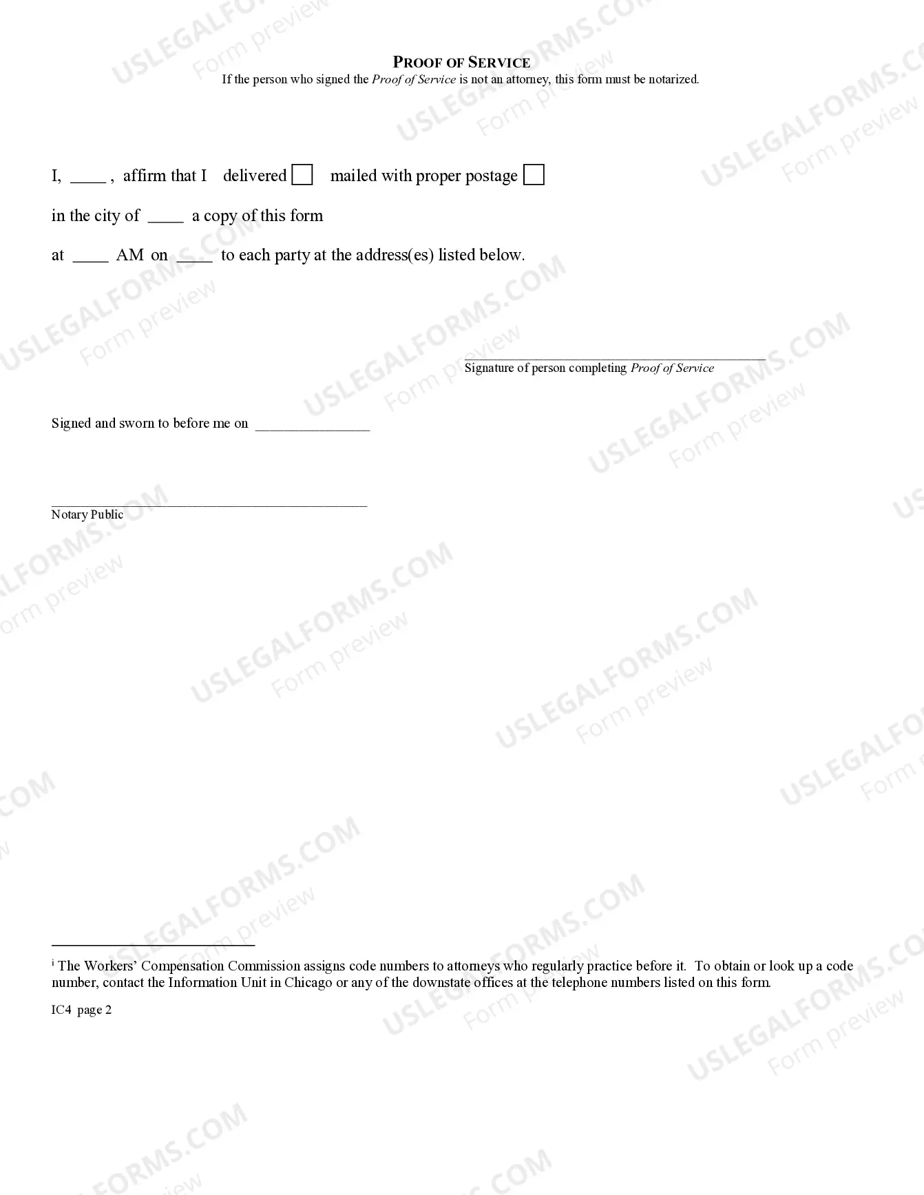 Preview Notice of Motion and Order for Workers' Compensation