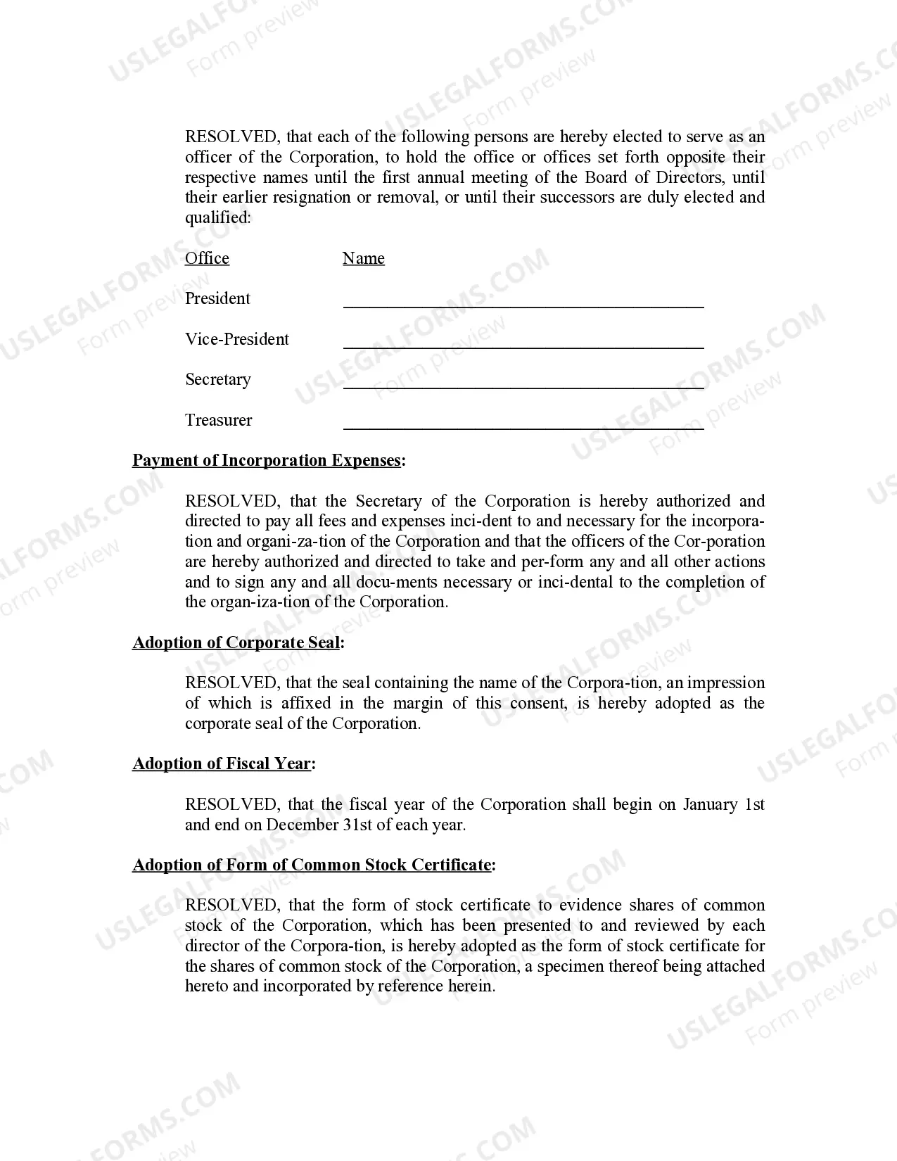 Preview Minutes for Organizational Meeting