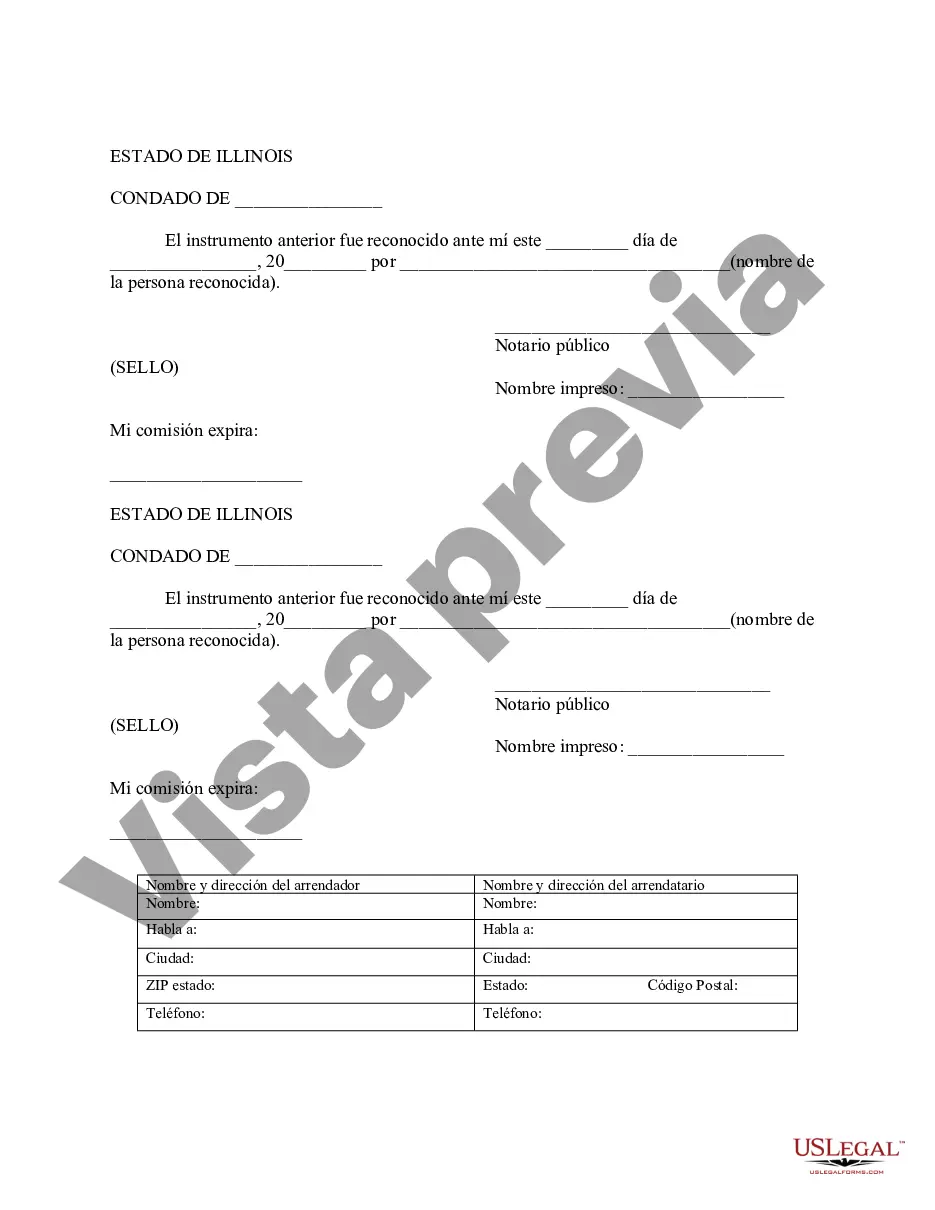 Preview Aviso de Arrendamiento para Grabación