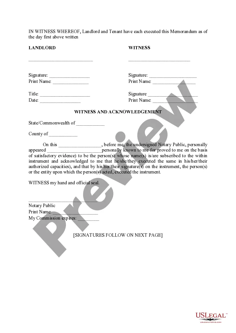 Preview Memorandum of Lease