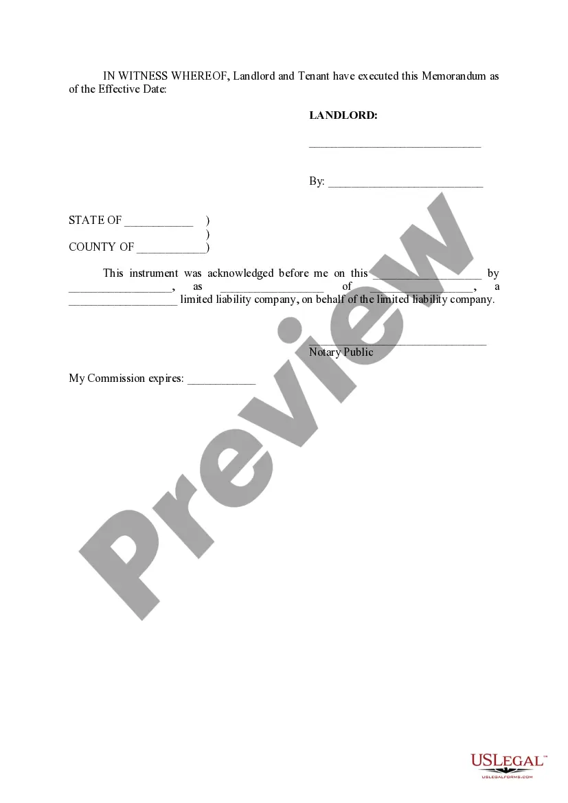 Preview Memorandum of Lease