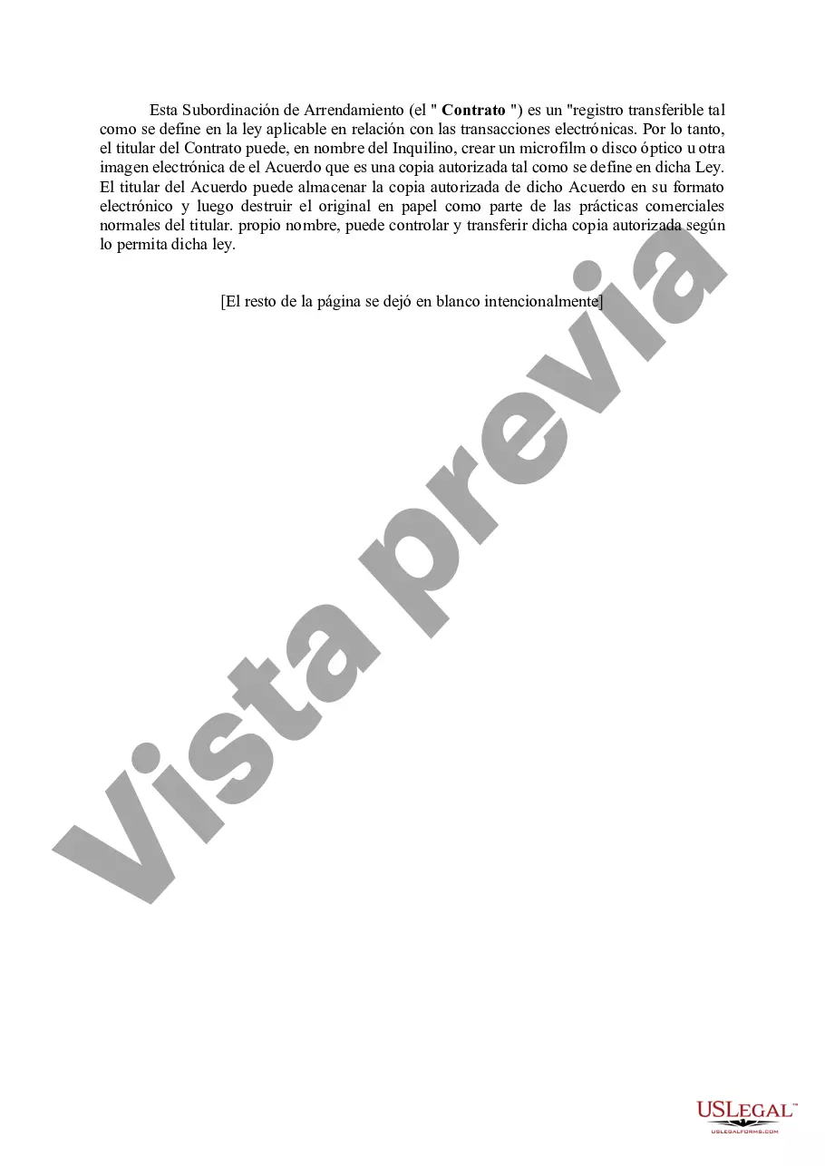Preview Subordinación de Arrendamiento