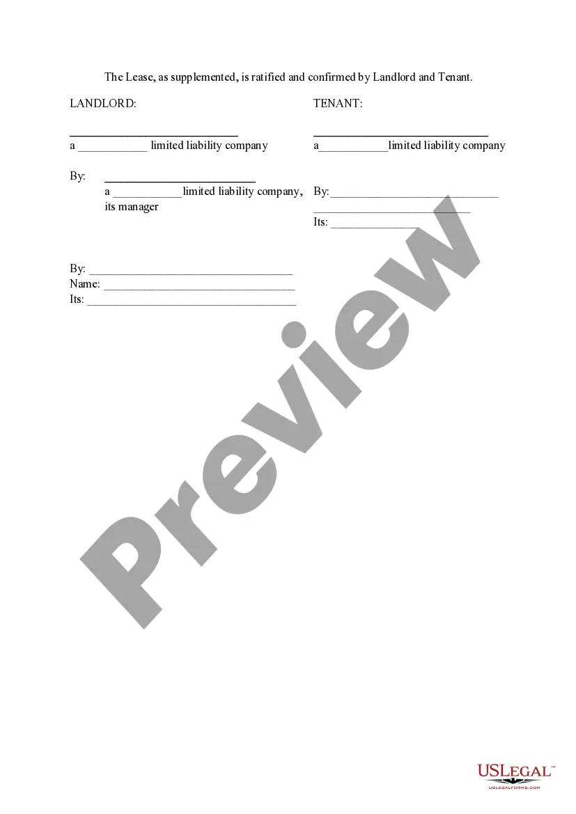 Preview Supplement to Lease