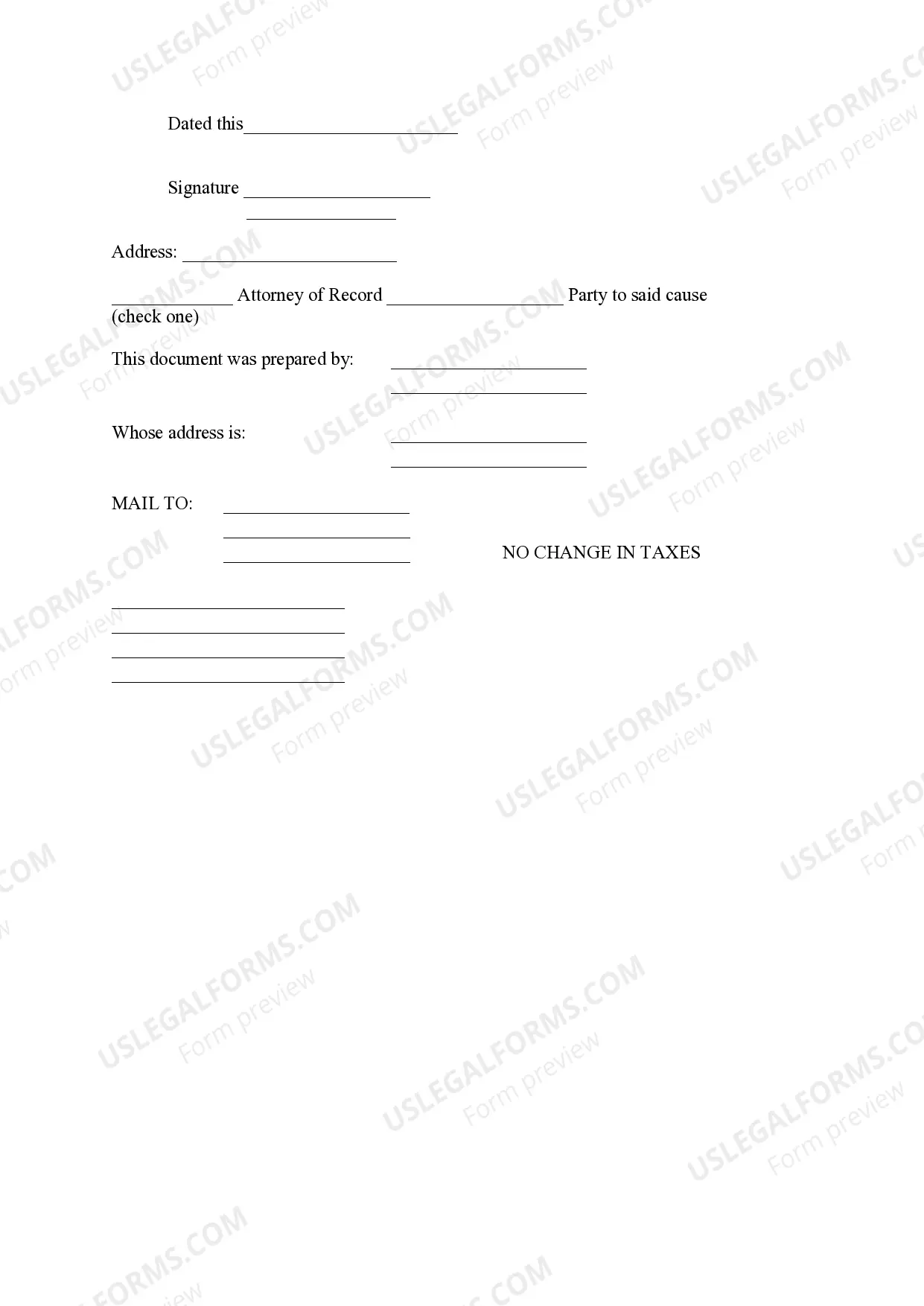 Preview Notice of Foreclosure (Lis Pendens)