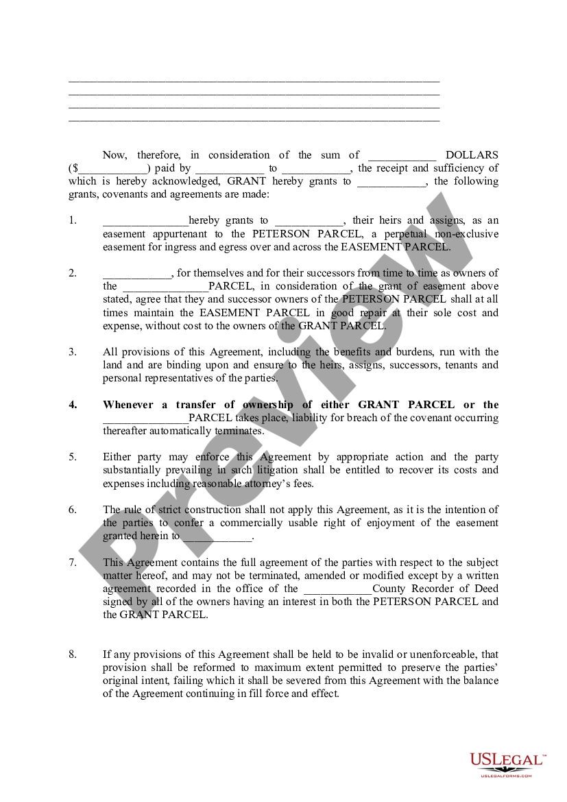 Elgin Illinois Easement Agreement | US Legal Forms