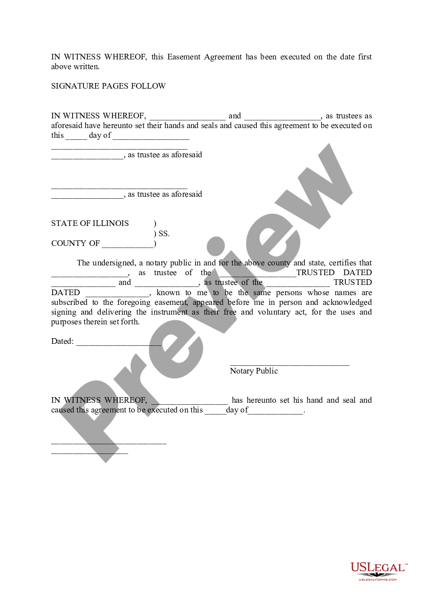 Naperville Illinois Easement Agreement - Easment Agreement | US Legal Forms