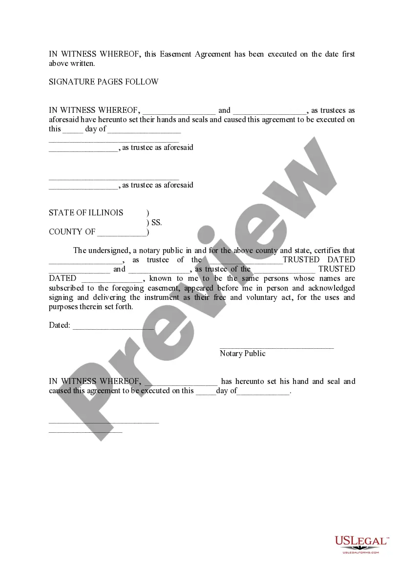Preview Easement Agreement
