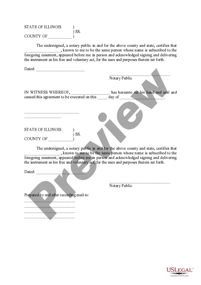 Preview Easement Agreement