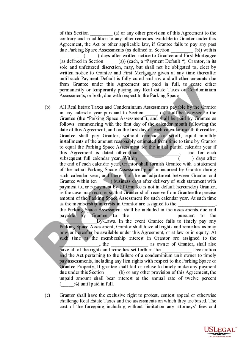 Preview Exclusive Easement Agreement For Parking Space