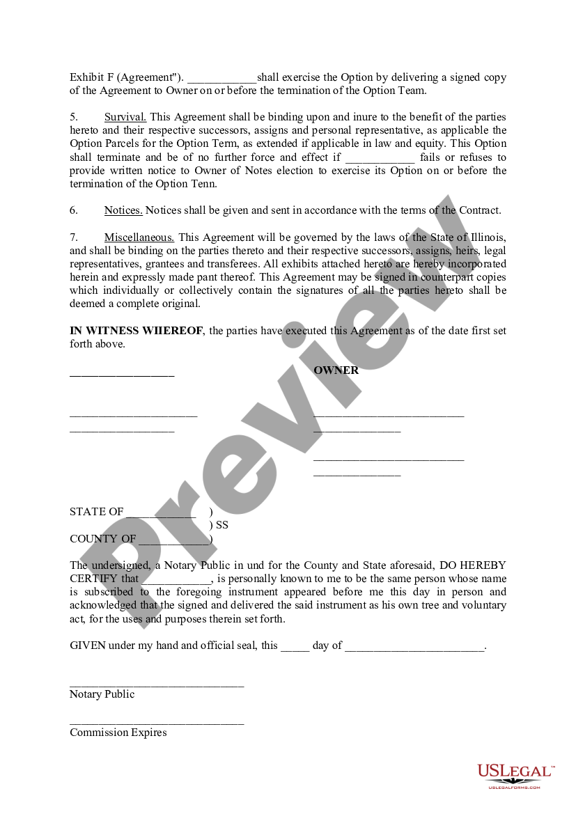 Illinois Option to Purchase | US Legal Forms