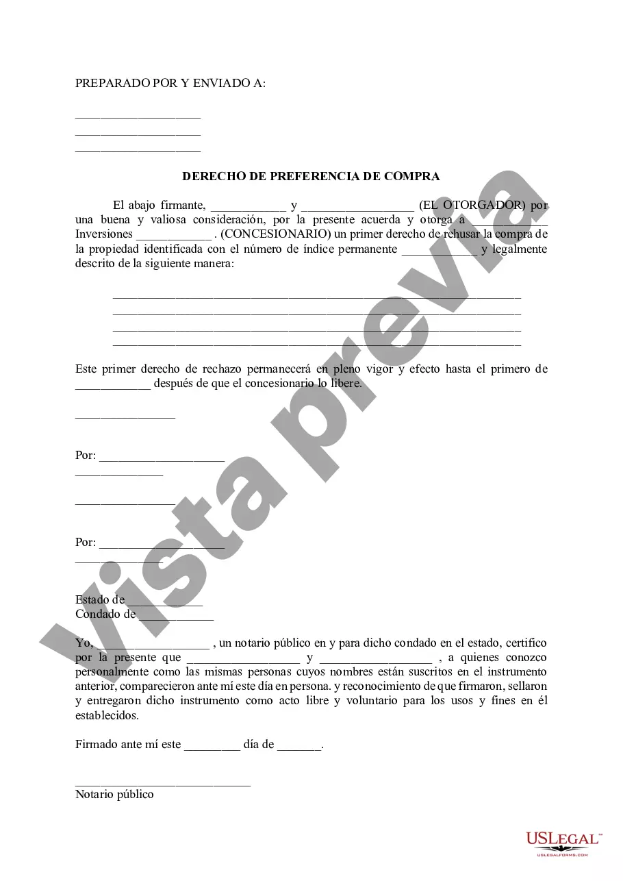 Preview Derecho de preferencia de compra