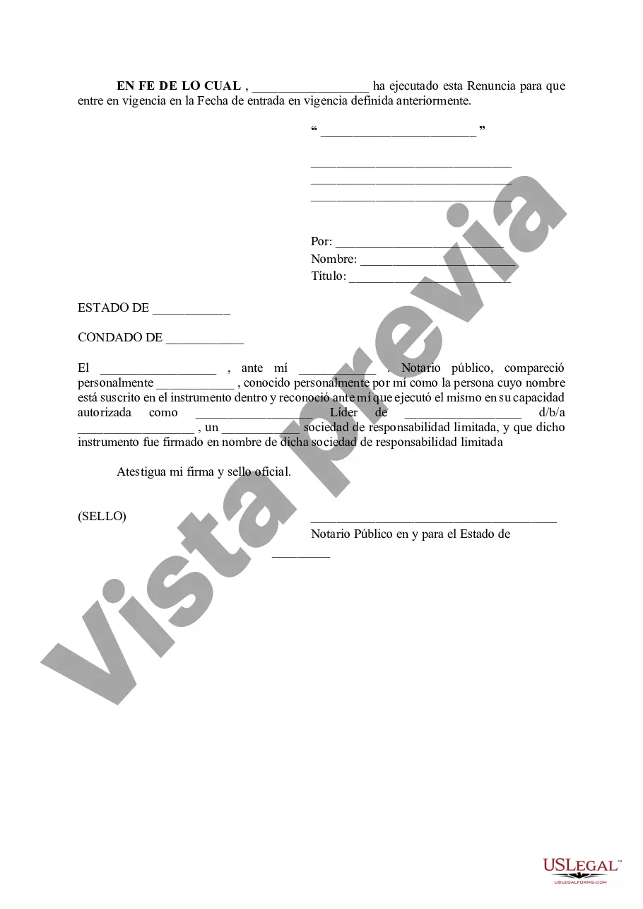 Preview Renuncia al derecho de preferencia