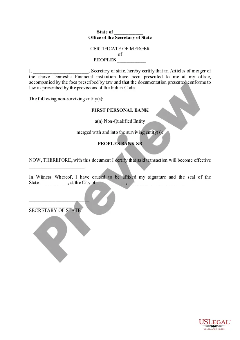 Preview Certificate of Authority to Merge