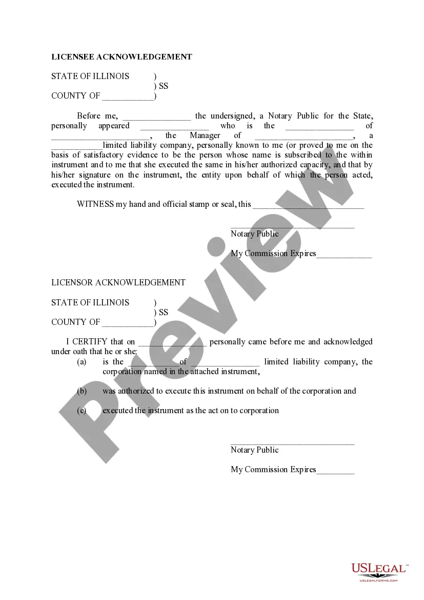 Preview Memorandum of License