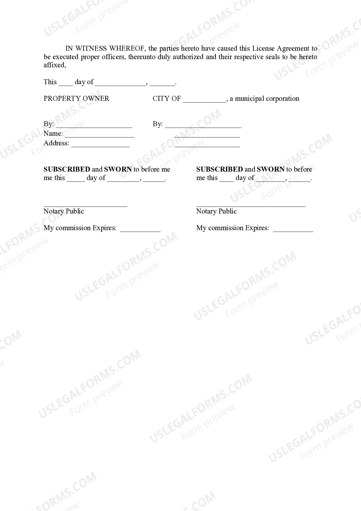 Preview License Agreement