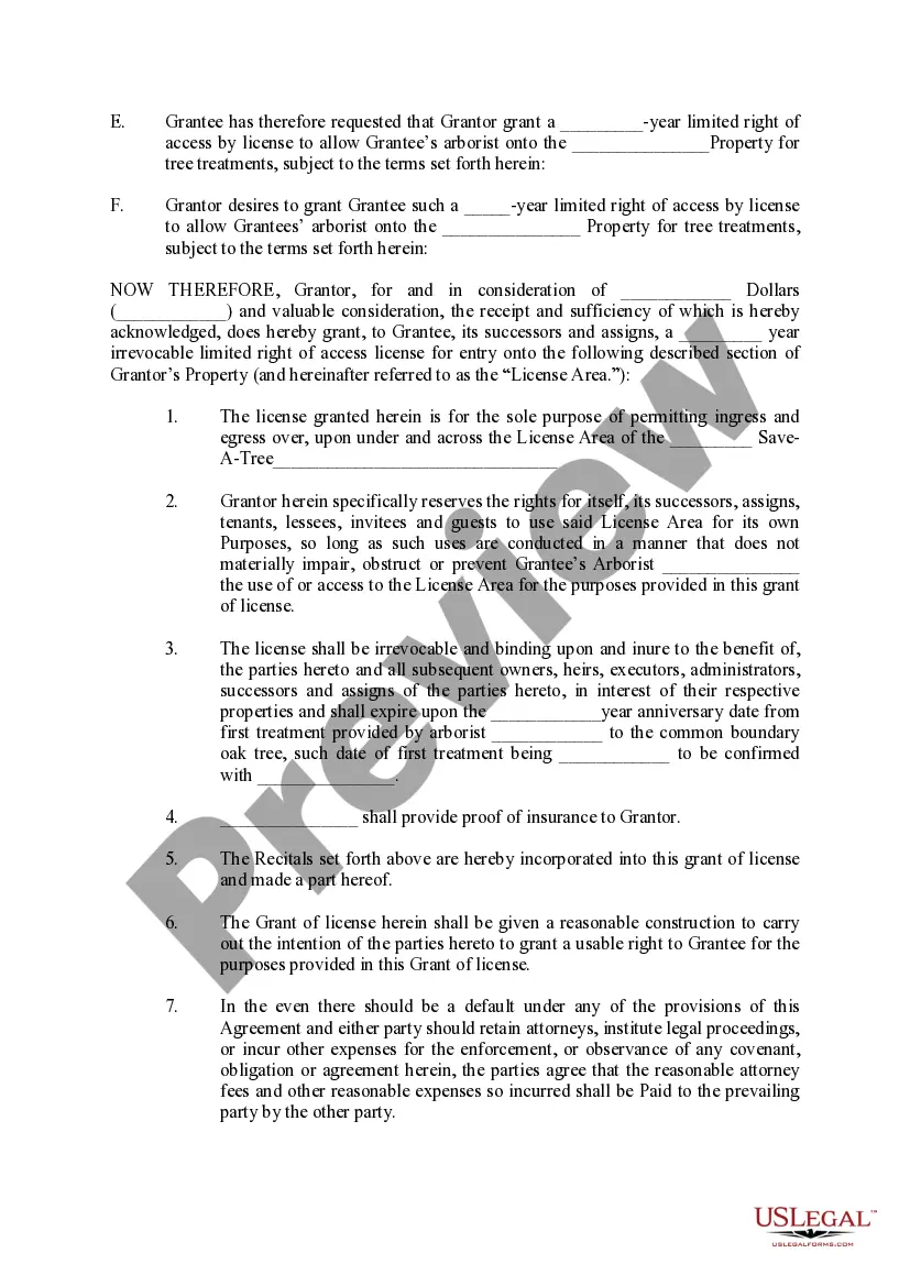 Preview Grant for License