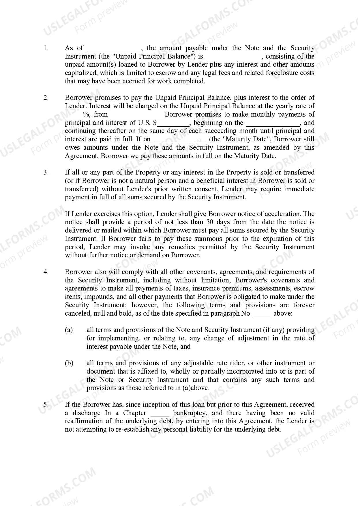 Preview Loan Modification Agreement