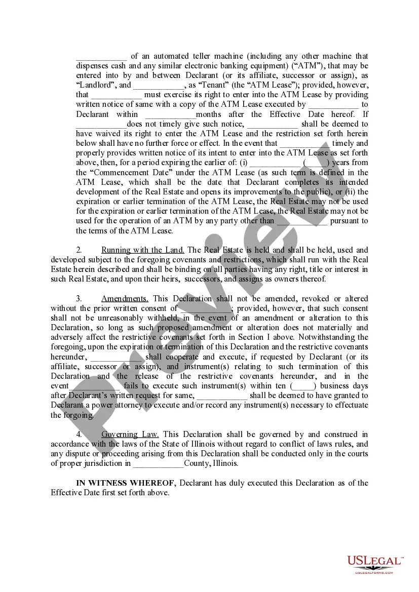Get Declaration of Restrictive Covenants Preview Declaration of Restrictive Covenants