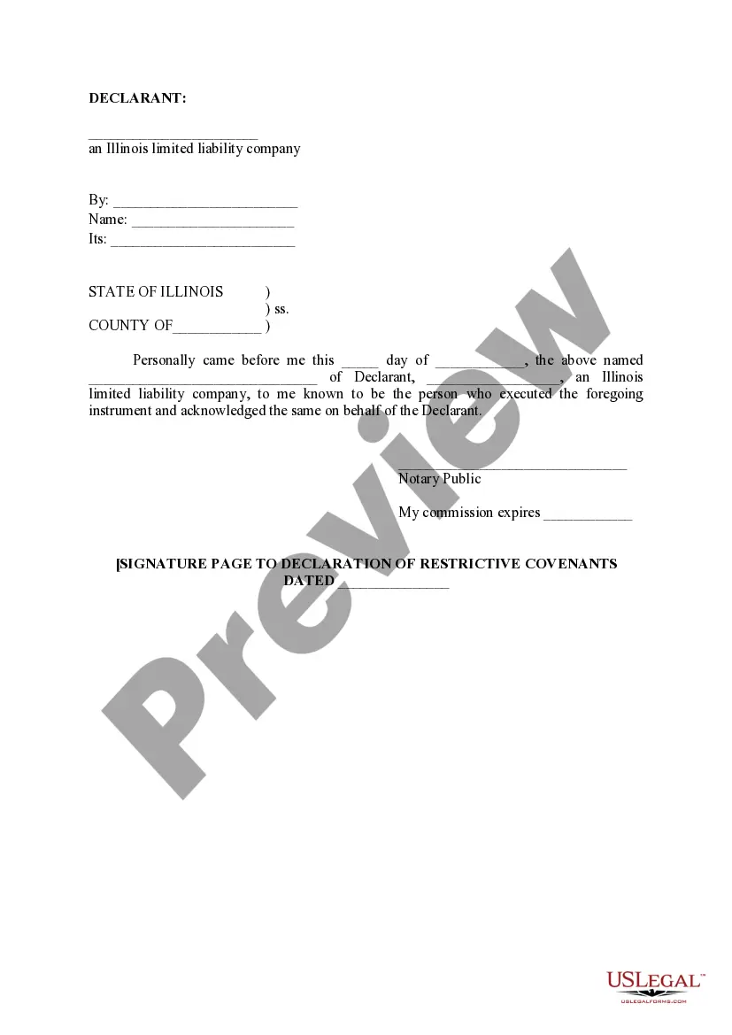 Get Declaration of Restrictive Covenants Preview Declaration of Restrictive Covenants