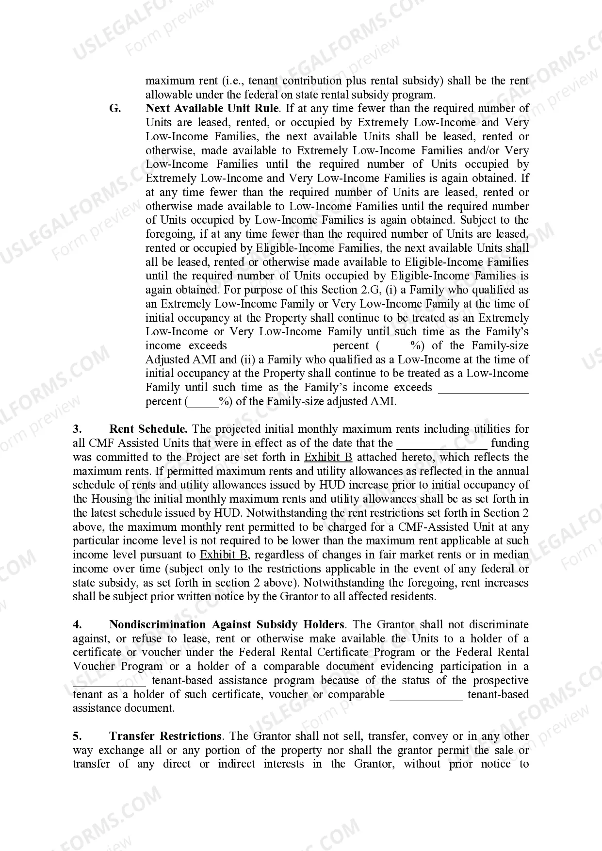 Preview Affordable Housing Restrictions