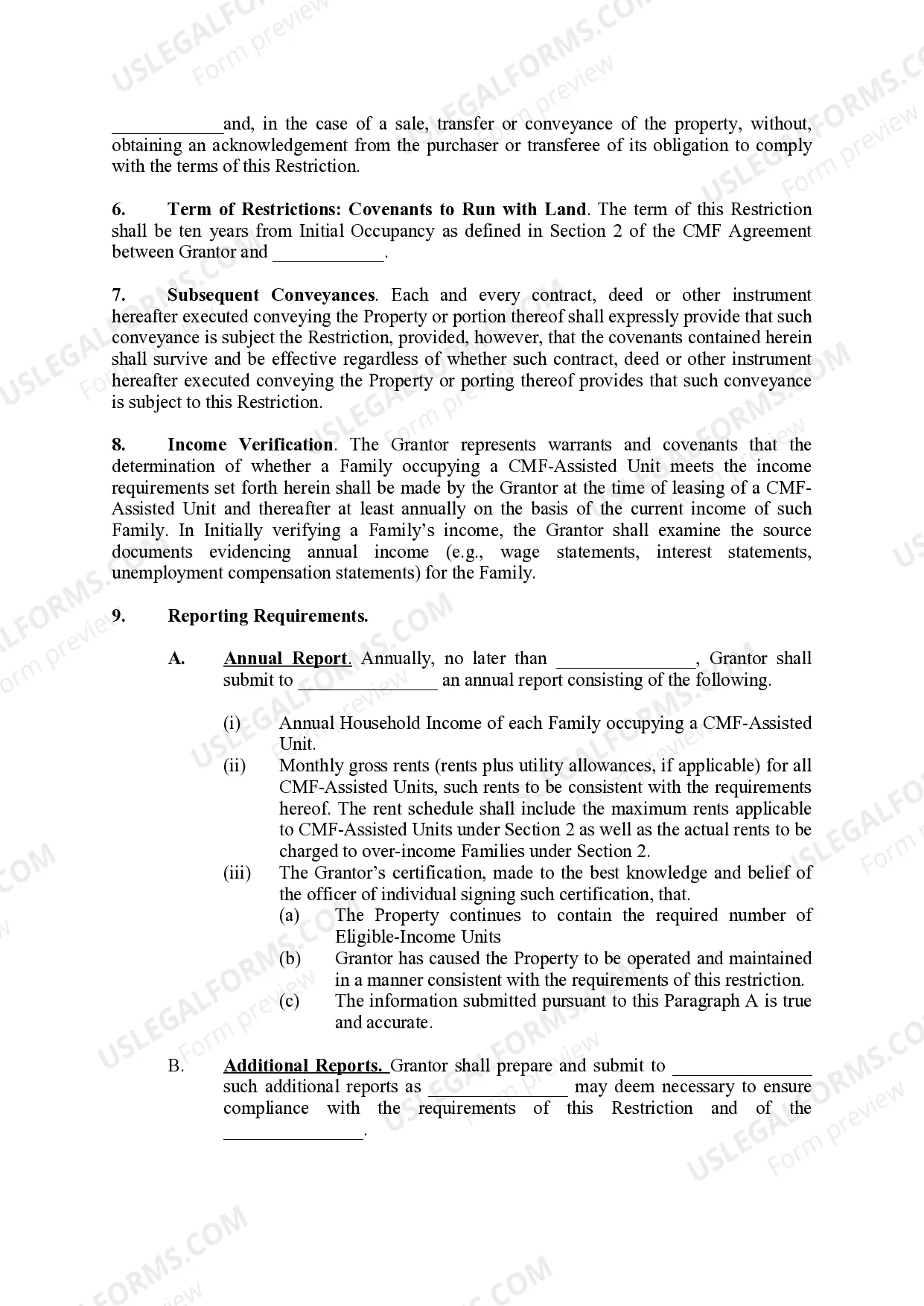 Preview Affordable Housing Restrictions