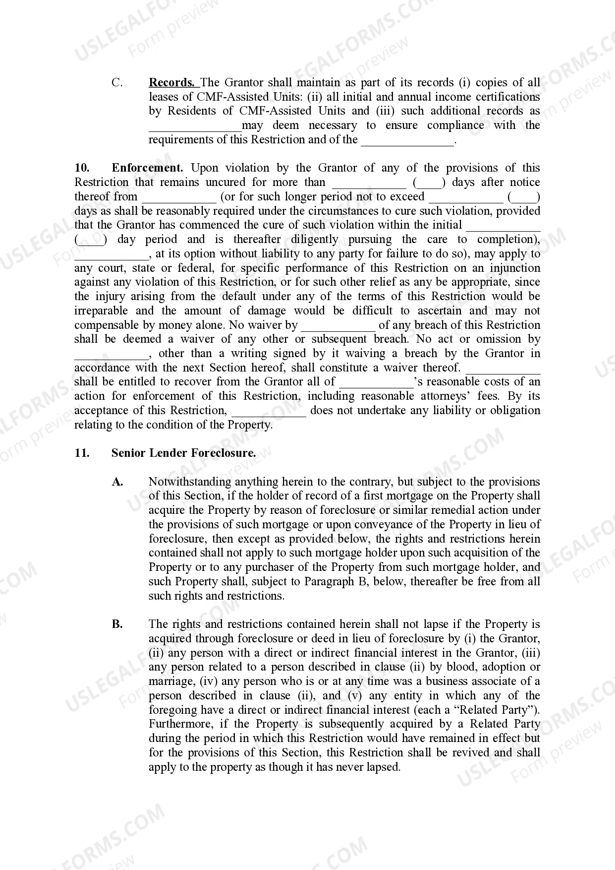 Preview Affordable Housing Restrictions