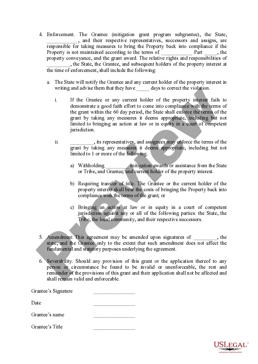 Preview Amended FEMA Deed Restriction