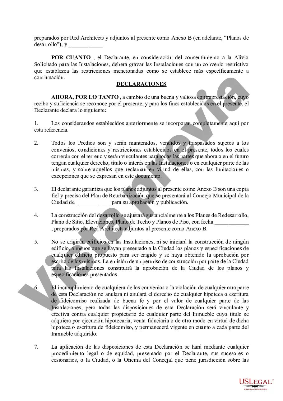 Preview Declaración de Pactos Restrictivos