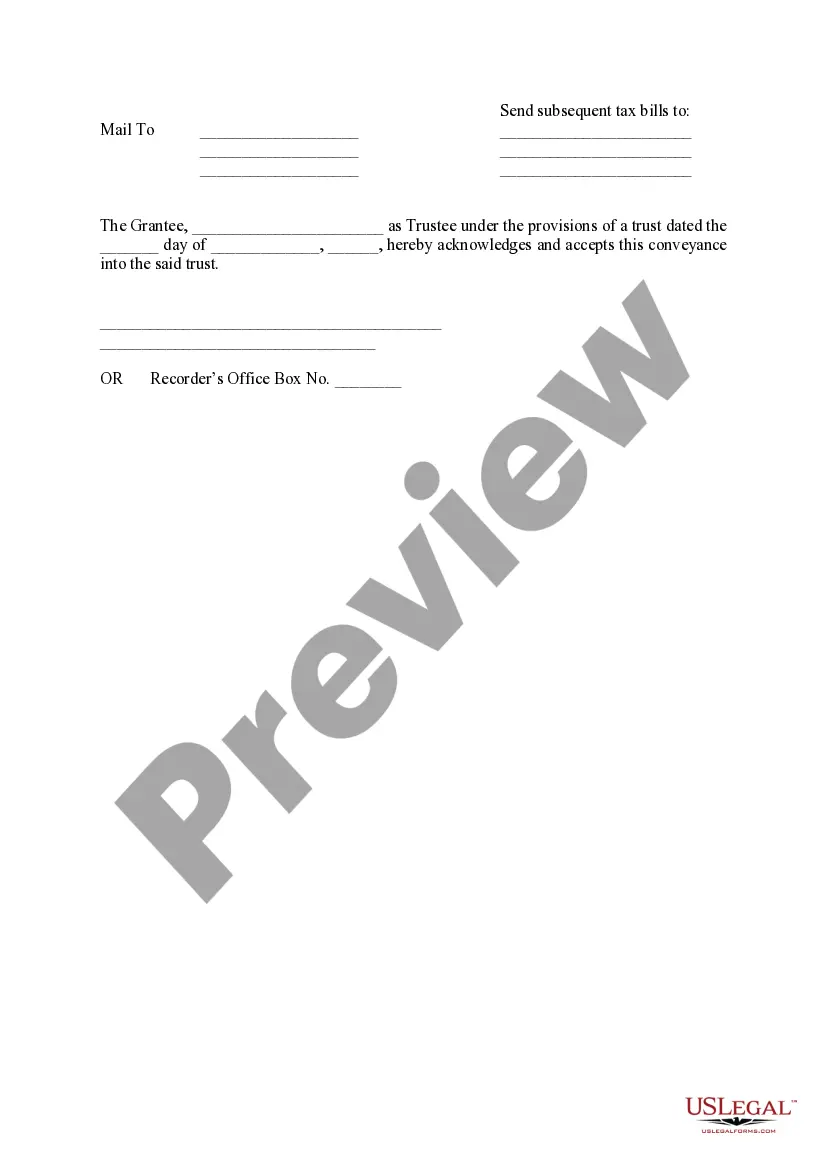 Preview Deed In Trust