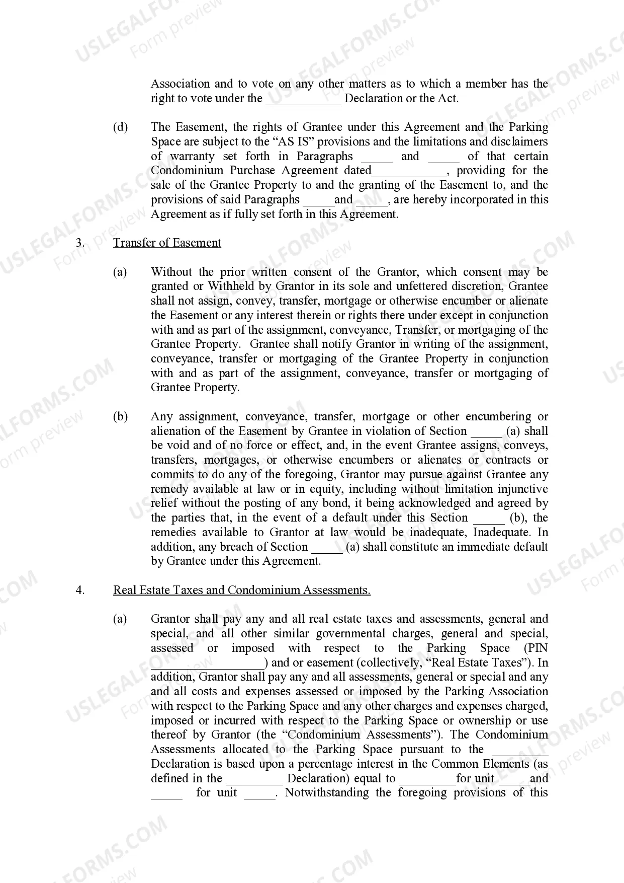 Preview Exclusive Easement