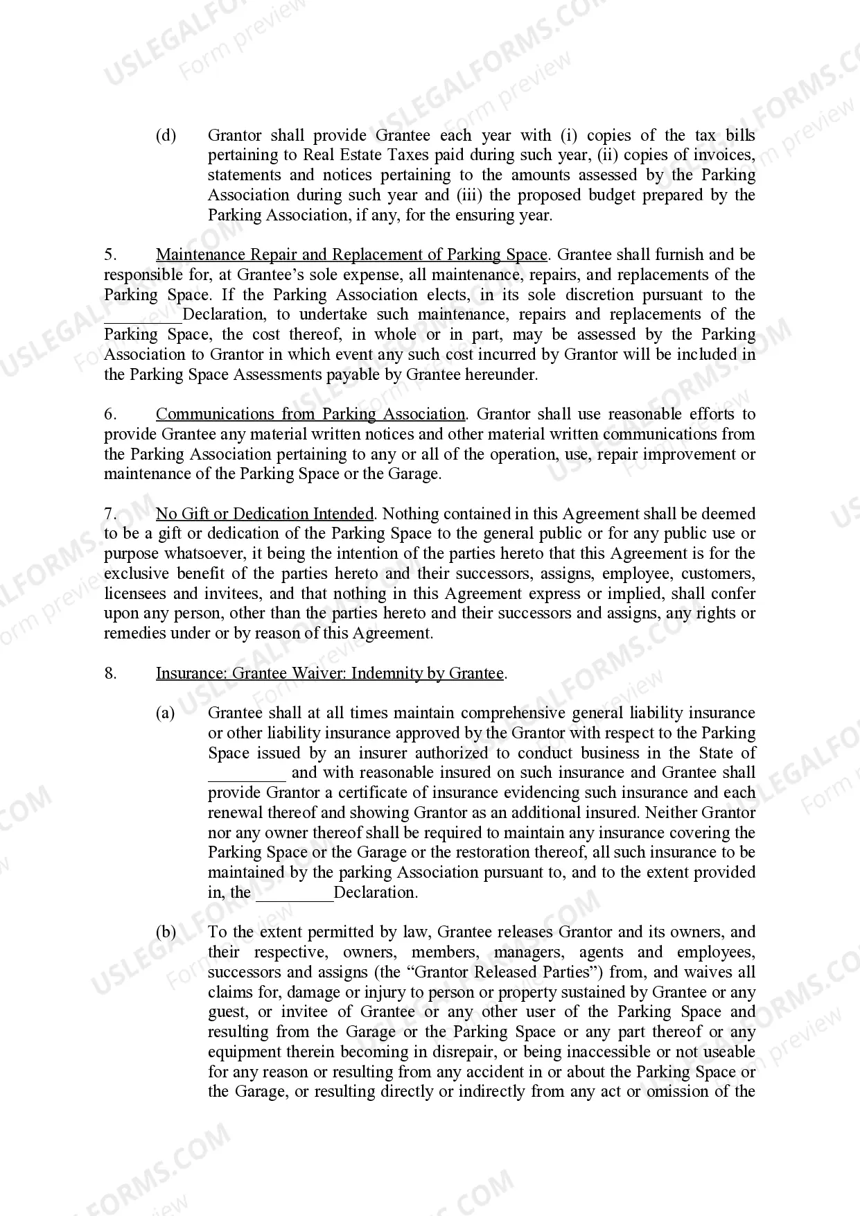 Preview Exclusive Easement