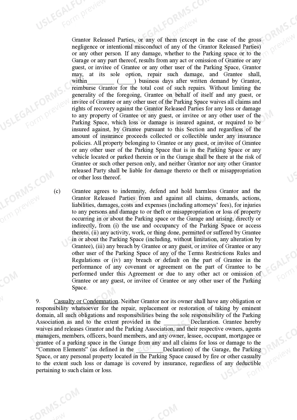 Preview Exclusive Easement