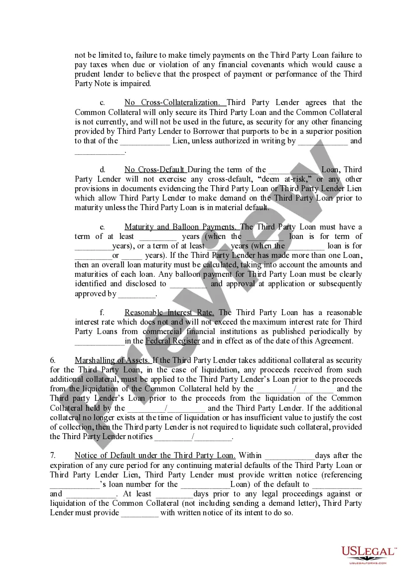 Preview Third Party Lender Agreement