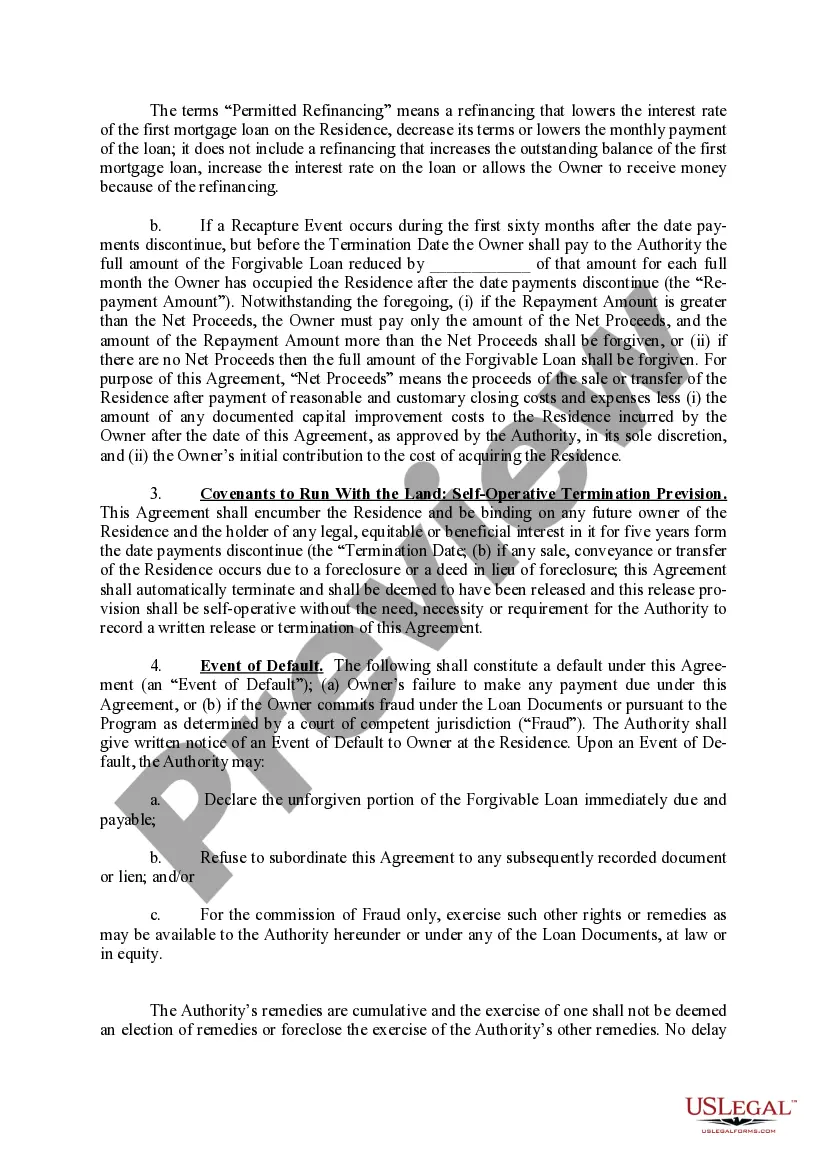 Preview Recapture Agreement