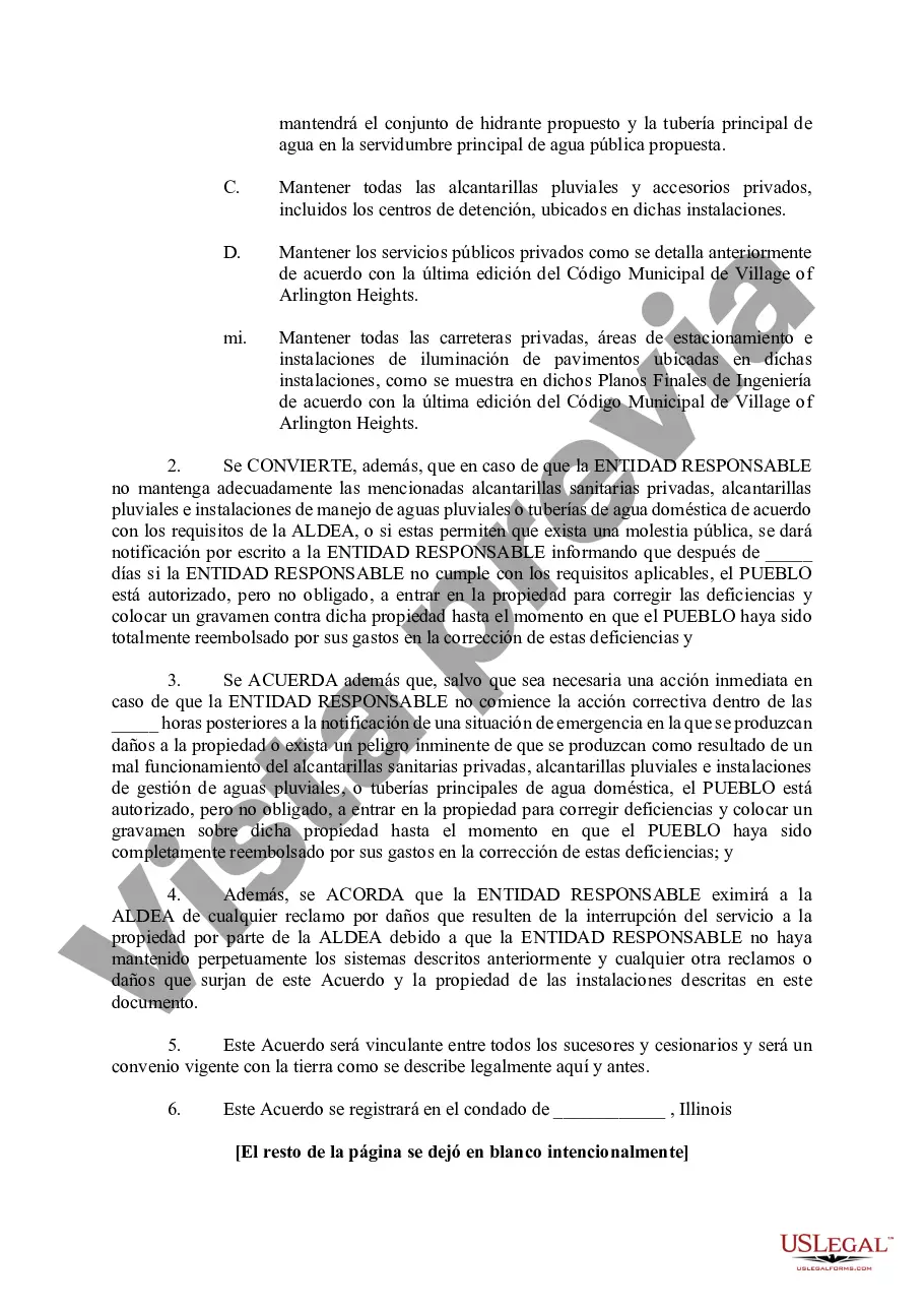 Preview Acuerdo de mantenimiento de servicios públicos en el sitio