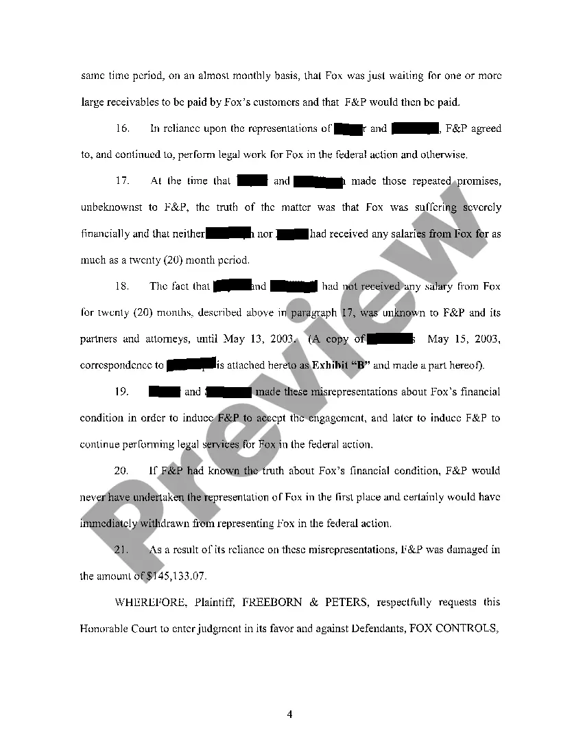 Preview A01 First Amended Complaint regarding Collection of Attorneys Fees