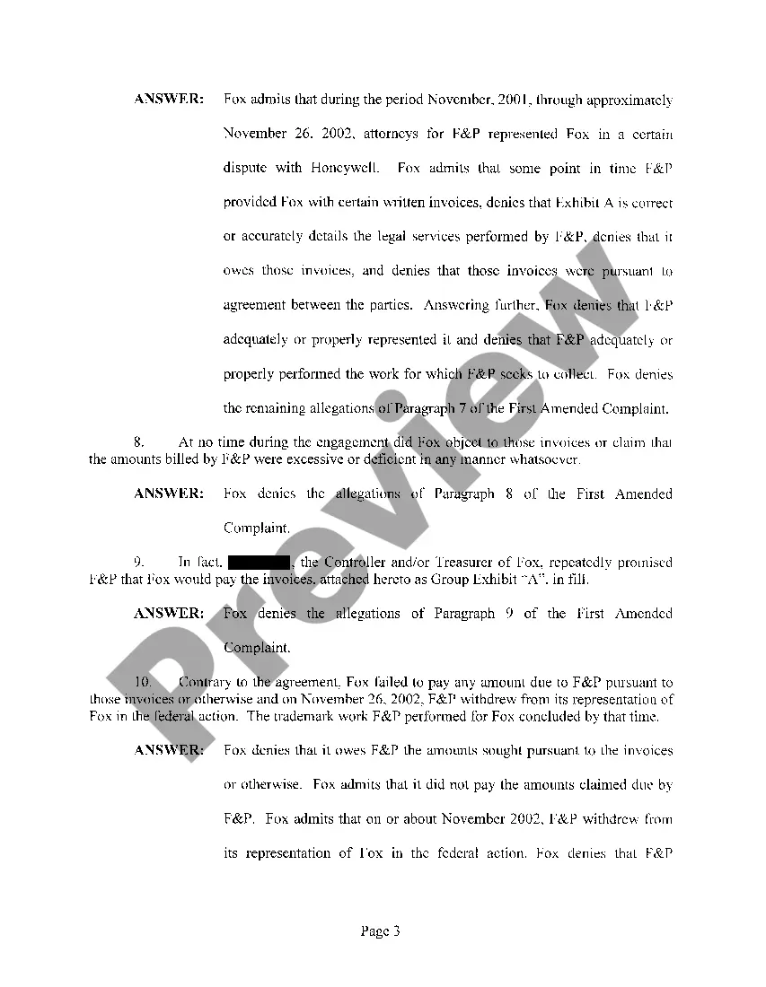 Get A06 Answer And Affirmative Defenses To First Amended Complaint Preview A06 Answer And Affirmative Defenses To First Amended Complaint