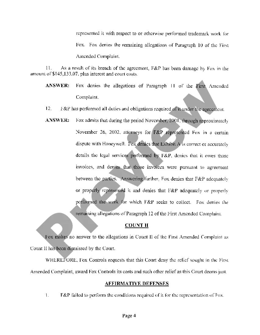 Get A06 Answer And Affirmative Defenses To First Amended Complaint Preview A06 Answer And Affirmative Defenses To First Amended Complaint