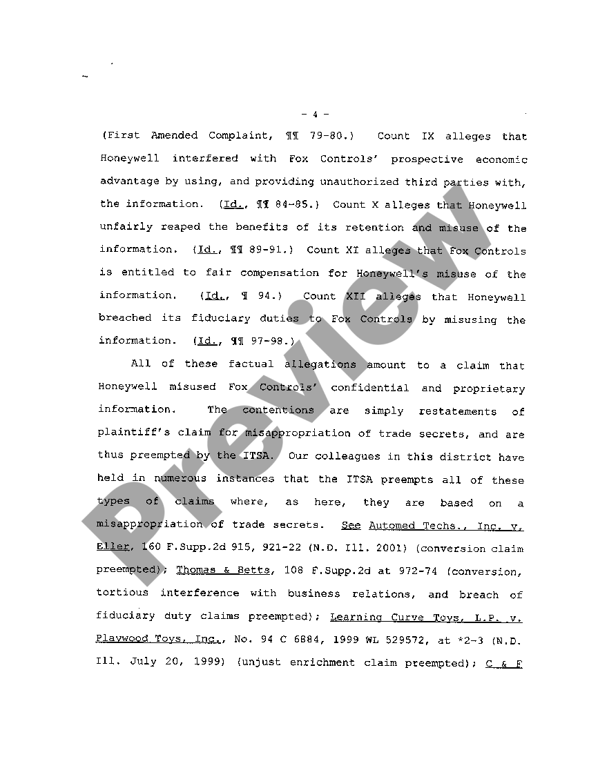 Illinois Memorandum In Opposition To Motion For Summary Judgment US