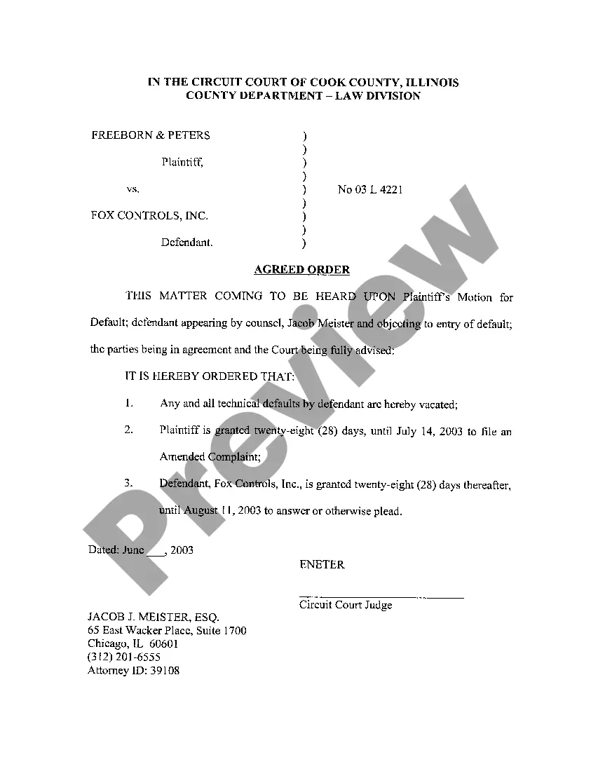 Preview A08 Defendant's Objection To Plaintiff's Routine Motion For Entry Of Default And Entry Of Agreed Order