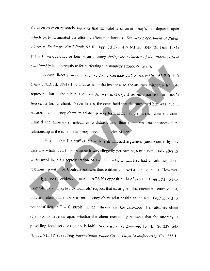 Preview A11 Reply In Support Of Defendant's Petition To Declare Invalid Purported Attorney's Lien