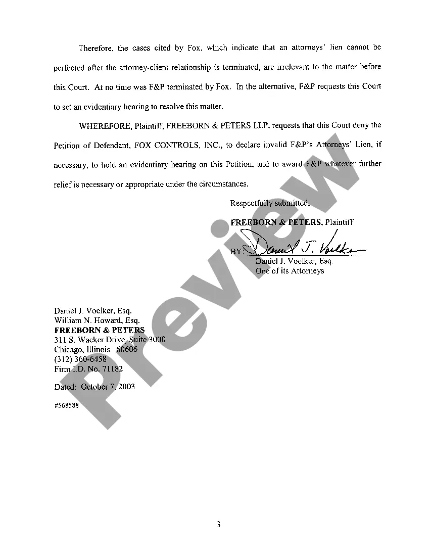 Preview A14 Petition To Declare Invalid Purported Attorney's Lien