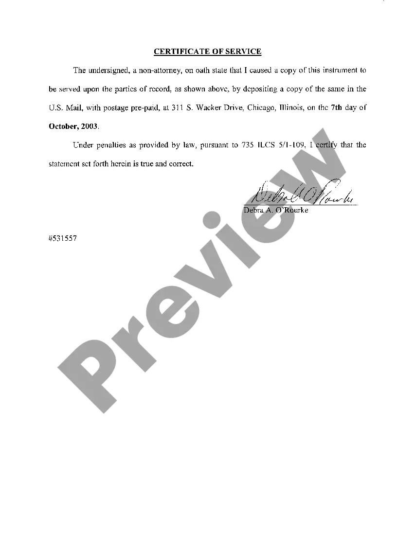 Preview A15 Notice Of Filing of Memorandum in Opposition to Petition to Declare Lien Invalid