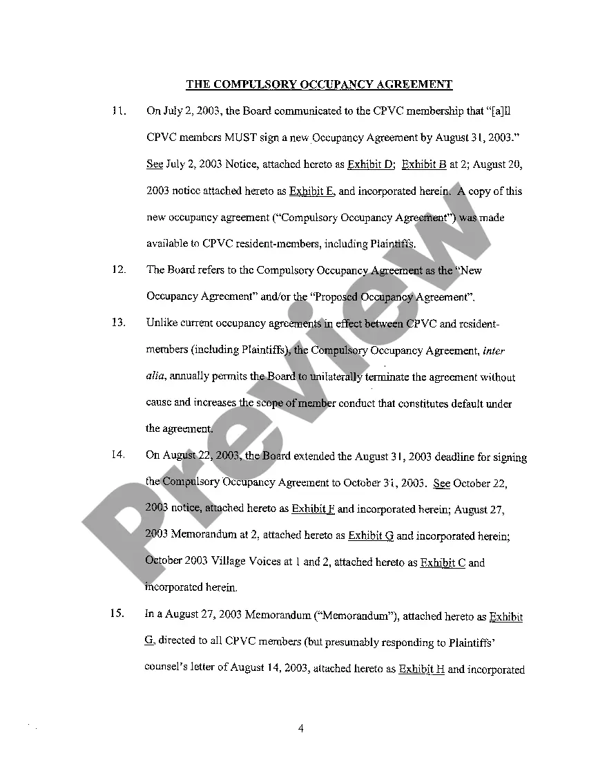 Preview A01 Verified Complaint For Declaratory And Injunctive Relief regarding Affordable Cooperative Housing